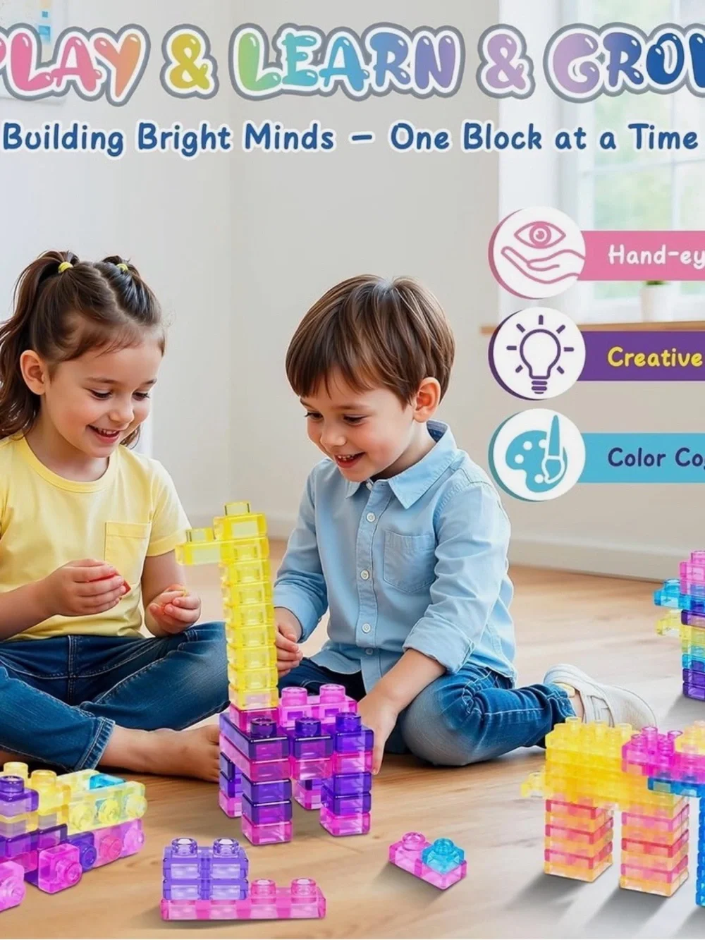Sensory building block for bath time or quite time good for any age